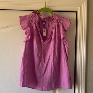 Old Navy Pink Ruffle Sleeve Blouse